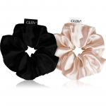 GLOV Satin Scrunchies S Juuksekummid Sparkling Wine/Black 2 tk