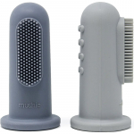 Mushie Finger Toothbrush Silikoonist s&otilde;rmehambahari lastele Tradewinds/Stone 2 tk