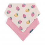 Petite&Mars Bandana Luke 3m+ pudip&otilde;ll Beige Strawberies&Dusty Rose 2 tk