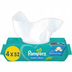 Pampers Fresh Clean Niisked salvr&auml;tikud lastele tundlikule nahale 4x52 tk