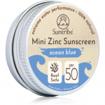 Suntribe Mini Zinc Sunscreen Mineraalne kaitsekreen n&auml;ole ja kehale SPF 50 Ocean Blue 15 g