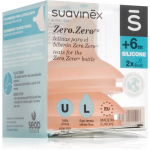 Suavinex Zero Zero Bottle Teat Beebipudeli lutti L Dense Flow 6 m+ 2 tk