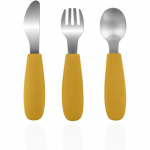 Zopa Silicone Children's Cutlery s&ouml;&ouml;giriistad lastele 6 m+ Mustard Yellow 3 tk