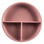 Zopa Silicone Divided Plate sektoriteks jagatud taldrik iminapaga Old Pink 1 tk