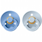 BIBS Colour Natural Rubber Size 2: 6+ months lutt Sky Blue / Baby Blue 2 tk