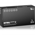 Espeon Nitril Longstar3 Black puudrita nitriilkindad suurus L 2x50 tk