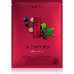 KORIKA SuperFruits Acai Berry - Anti-pollution Sheet Mask Lehtmask detoksifitseeriva toimega Acai berry 25 g