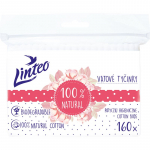 Linteo Natural Cotton Buds vatitikud kotikeses 160 tk