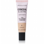 Revolution Conceal & Define Matistav jumestuskreem varjund F4C 23 ml
