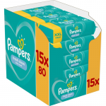Pampers Fresh Clean Niisked salvr&auml;tikud lastele tundlikule nahale 15x80 tk