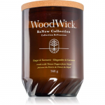 Woodwick Renew Ginger & Tumeric l&otilde;hnak&uuml;&uuml;nal puidust taht 368 g