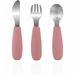 Zopa Silicone Children's Cutlery s&ouml;&ouml;giriistad lastele 6 m+ Old Pink 3 tk