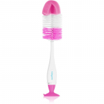 BabyOno Take Care Brush for Bottles and Teats puhastushari kaks-&uuml;hes Pink 1 tk