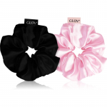 GLOV Satin Scrunchies S Juuksekummid Pink/Black 2 tk