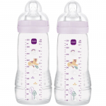 MAM Easy Active&trade; Baby Bottle laste pudel 4m+ Purple 2x330 ml