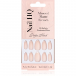 Nail HQ Almond Matte French Kunstk&uuml;&uuml;ned liimiga 24 tk