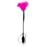 Secret play Riding Crop Black Nahast Piits Sulgedega K&otilde;diti Fuchsia 52 cm