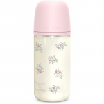 Suavinex Poetry SX Pro Physiological Glass M klaasist lutipudel 3 m+ Medium Flow - Pink 240 ml