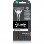 Wilkinson Sword Quattro Essential 4 Titanium Vintage Raseerija + varuotsikud 5 tk