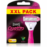 Wilkinson Sword Quattro for Women Aloe & Vit. E Varuharjapead 6 tk