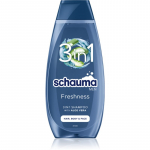 Schwarzkopf Schauma MEN V&auml;rskendav &scaron;ampoon n&auml;ole, kehale ja juustele 400 ml