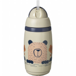 Tommee Tippee Superstar Insulated Straw Grey Tass k&otilde;rrega lastele 12m+ 266 ml
