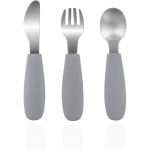 Zopa Silicone Children's Cutlery s&ouml;&ouml;giriistad lastele 6 m+ Dove Grey 3 tk