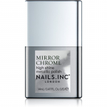 Nails Inc. Mirror Chrome K&uuml;&uuml;nelakk tugeva l&auml;ikega varjund Silver Served 14 ml