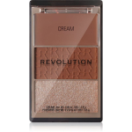 Revolution The Bronzer Icon P&auml;ikesepuudripalett highlighteriga (valgustpeegeldav toode, mis r&otilde;hutab nokontuure) varjund Golden Medium 1 tk