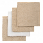 T-TOMI BIO Bamboo Baby Washcloths Pesupalsam Beige 25 x 25 cm 4 tk