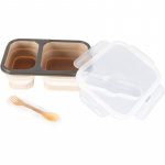 Zopa Silicone Lunch Box Large s&ouml;&ouml;giriistade komplekt Sand Beige 21x15 cm 1 tk