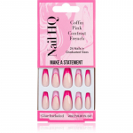 Nail HQ Coffin Pink Contrast French Kunstk&uuml;&uuml;ned liimiga 24 tk