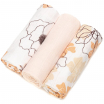 T-TOMI BIO Bamboo Diapers riidest m&auml;hkmed Flowers 70x70 cm 3 tk