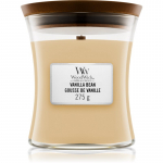 Woodwick Vanilla Bean l&otilde;hnak&uuml;&uuml;nal puidust taht 275 g