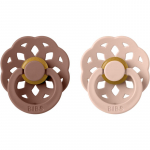 BIBS Boheme Natural Rubber Size 2: 6+ months lutt Woodchuck / Blush 2 tk