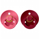 BIBS Colour Natural Rubber Size 1: 0+ months lutt Coral / Ruby 2 tk