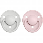 BIBS De Lux Natural Rubber Size 2: 6+ months lutt Haze / Blossom 2 tk