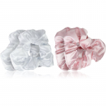 Brushworks Satin Scrunchies Pink & White Juuksekummid