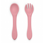 Petite&Mars Take&Match Silicone Cutlery s&ouml;&ouml;giriistad Dusty Rose 6 m+ 2 tk