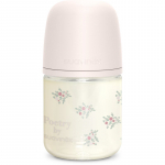 Suavinex Poetry SX Pro Physiological S klaasist lutipudel 0 m+ Slow Flow - Pink 120 ml