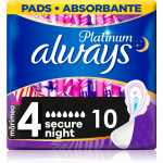 Always Platinum Secure Night Size 4 H&uuml;gieenisidemed 10 tk
