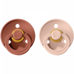 BIBS Colour Natural Rubber Size 2: 6+ months lutt Woodchuck / Blush 2 tk