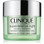 Clinique Superdefense&trade; Night Recovery Moisturizer Niisutav kortsudevastane &ouml;&ouml;kreem rasusele ja kombineeritud nahale 50 ml