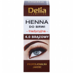 Delia Cosmetics Henna Kulmuv&auml;rv varjund 4.0 Brown 2 g + 2 ml