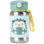 Skip Hop Spark Style Straw Bottle roostevabast terasest veepudel k&otilde;rrega Hedgehog 12 m+ 350 ml