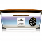 Woodwick Trilogy Calming Retreat l&otilde;hnak&uuml;&uuml;nal puidust taht (hearthwick) 453.6 g