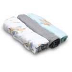BabyOno Natural Bamboo Diapers Blue-Grey riidest m&auml;hkmed 70x70 cm 3 tk