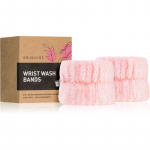 BrushArt Home Salon Wrist wash bands vee allavoolamise vastased randme&uuml;mbrised n&auml;o pesemiseks Pink 2 tk