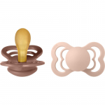 BIBS Supreme Natural Rubber Size 2: 6+ months lutt Woodchuck / Blush 2 tk