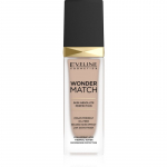 Eveline Cosmetics Wonder Match Kauap&uuml;siv vedel jumestuskreem h&uuml;aluroonhappega varjund 35 Sunny Beige 30 ml